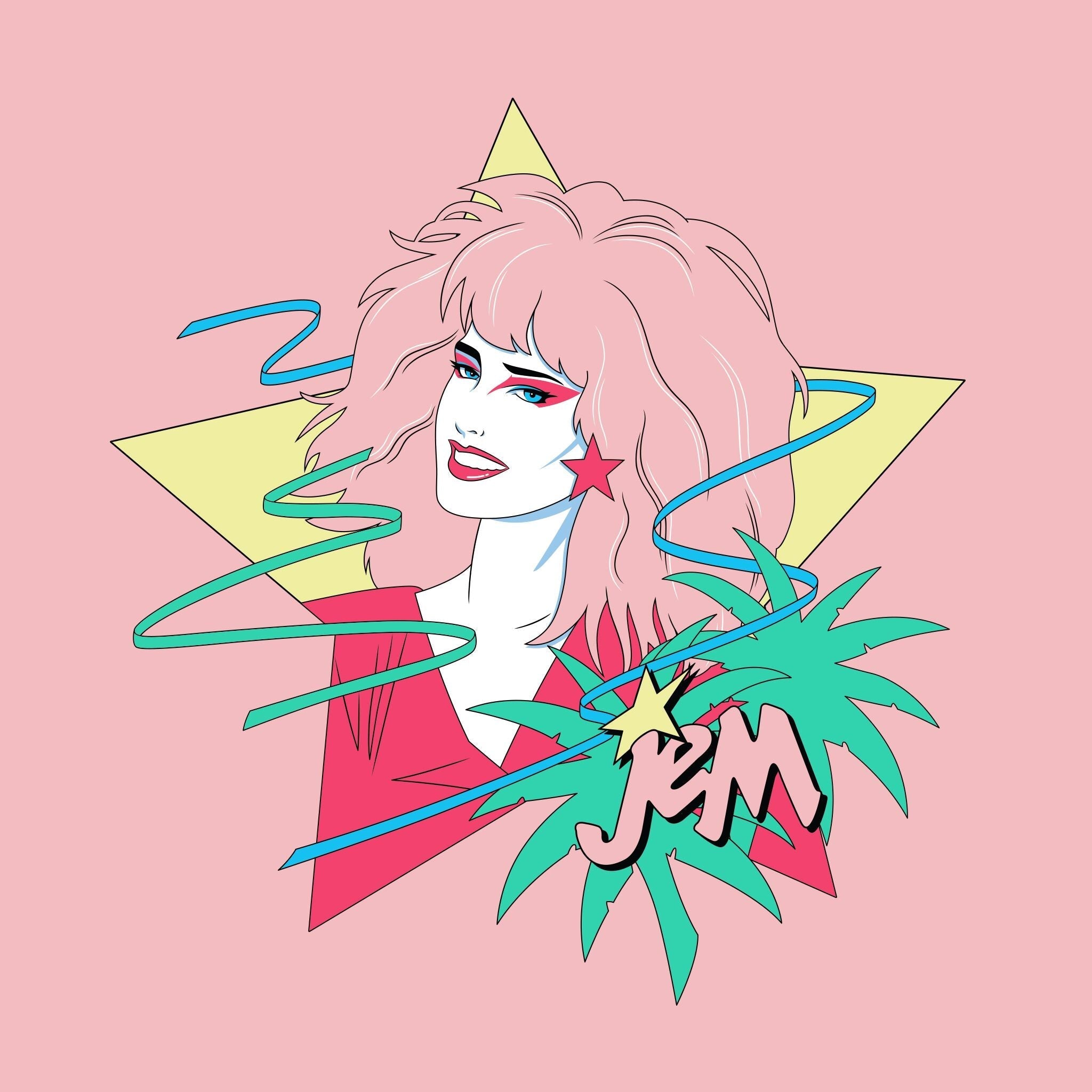 Jem And The Holograms Fleece - Jem Portrait Star (Hoodie) T-Shirts, Sweatshirt | CiraTrend.com (Image 2)