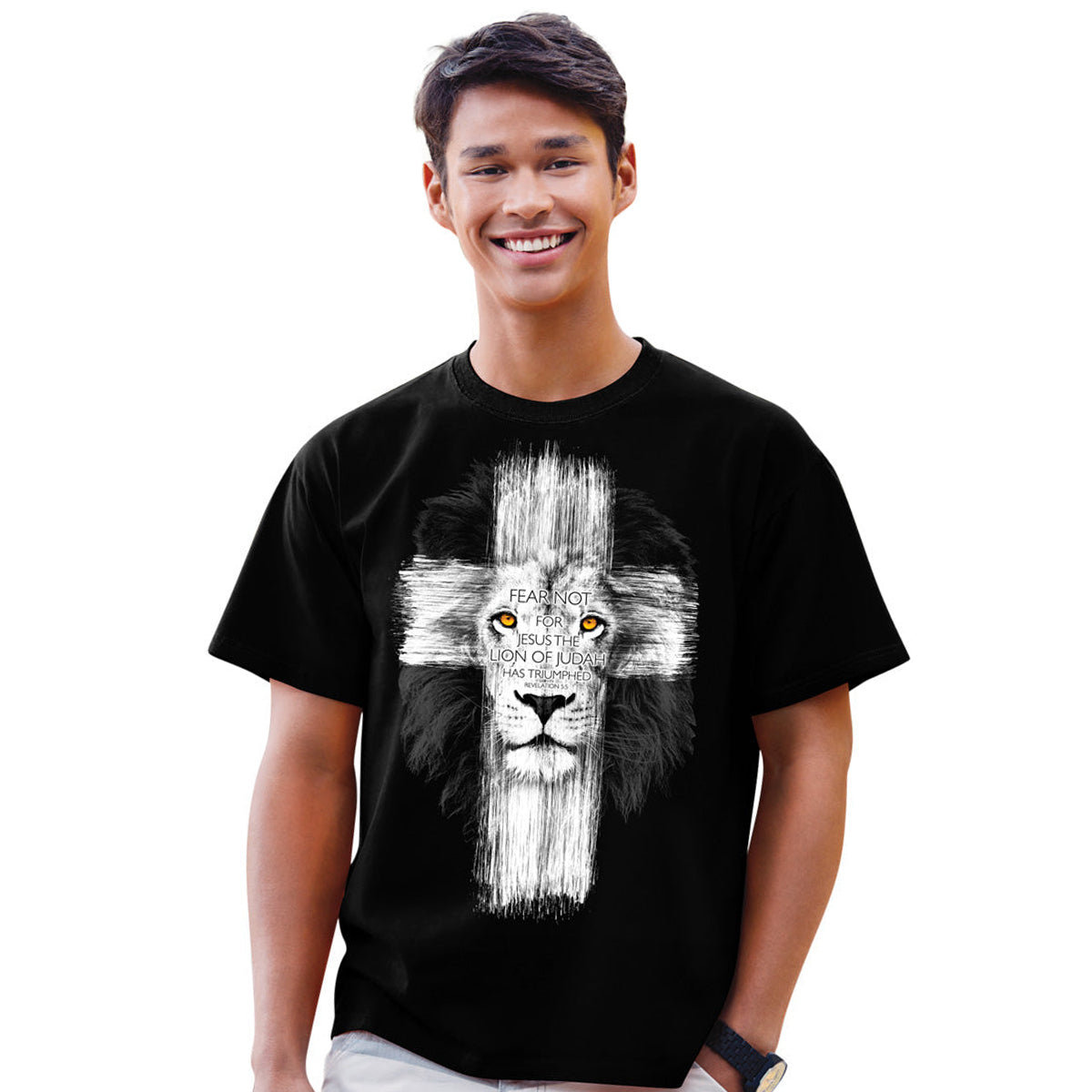 Lion Cross T-shirt for Everyday Wear Hoodie, Sweatshirt | CiraTrend.com (Image 3)