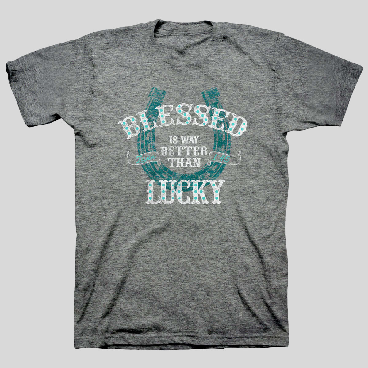 Kerusso Christian T-Shirt Blessed Is Better Than Lucky Hoodie, Sweatshirt | CiraTrend.com (Image 1)