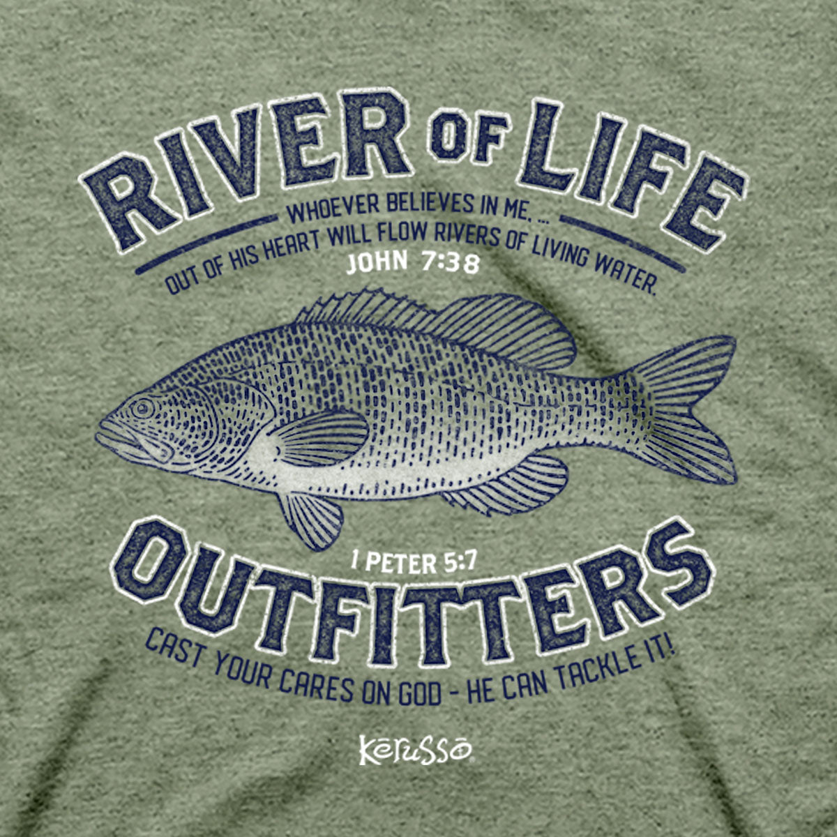 Kerusso Christian T-Shirt Living Waters 1 Peter 5:7 Hoodie, Sweatshirt | CiraTrend.com (Image 2)