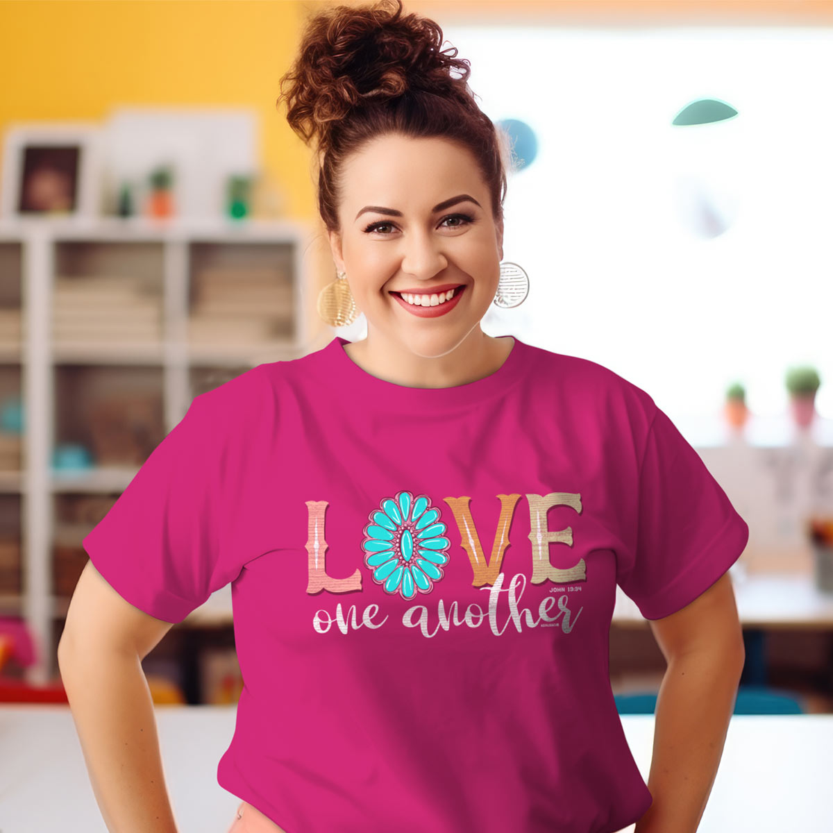 Kerusso Womens T-Shirt Love One Another Hoodie, Sweatshirt | CiraTrend.com (Image 4)