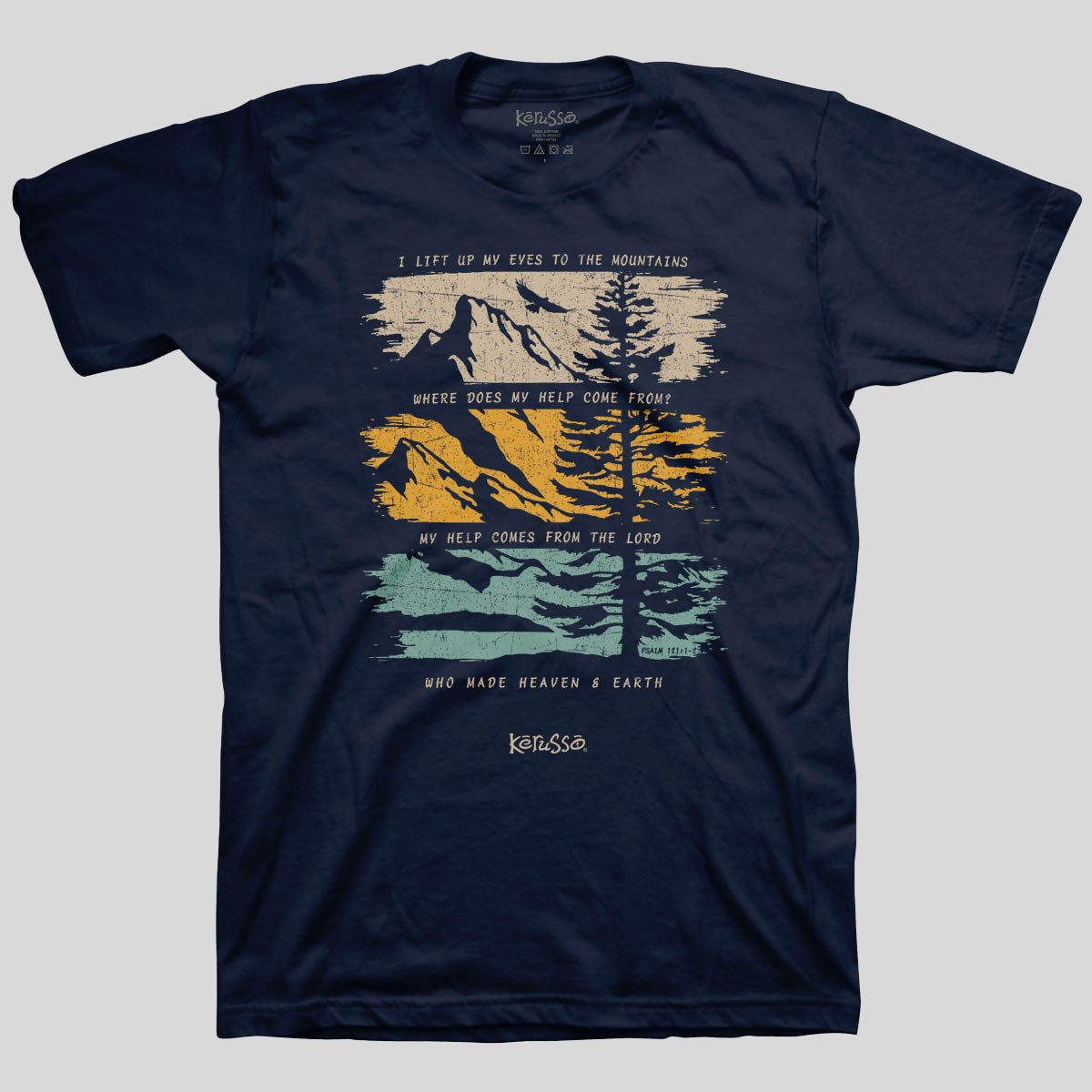 Kerusso Christian T-Shirt I Will Lift Up My Eyes To The Hills Hoodie, Sweatshirt | CiraTrend.com (Image 1)