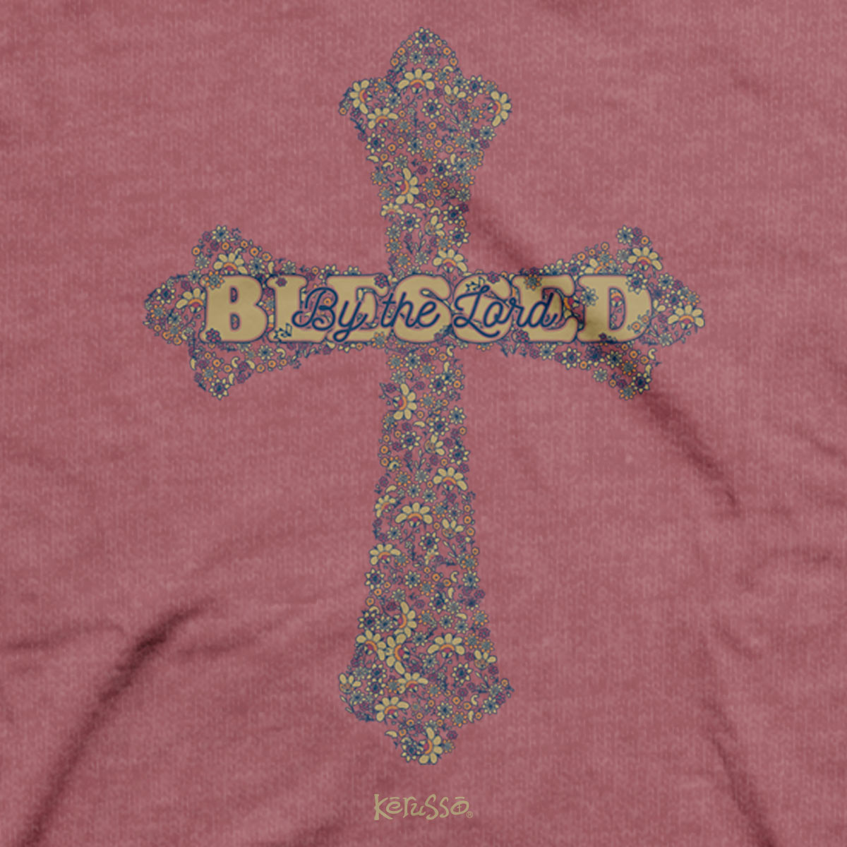 Kerusso Womens T-Shirt Blessed Cross Hoodie, Sweatshirt | CiraTrend.com (Image 2)