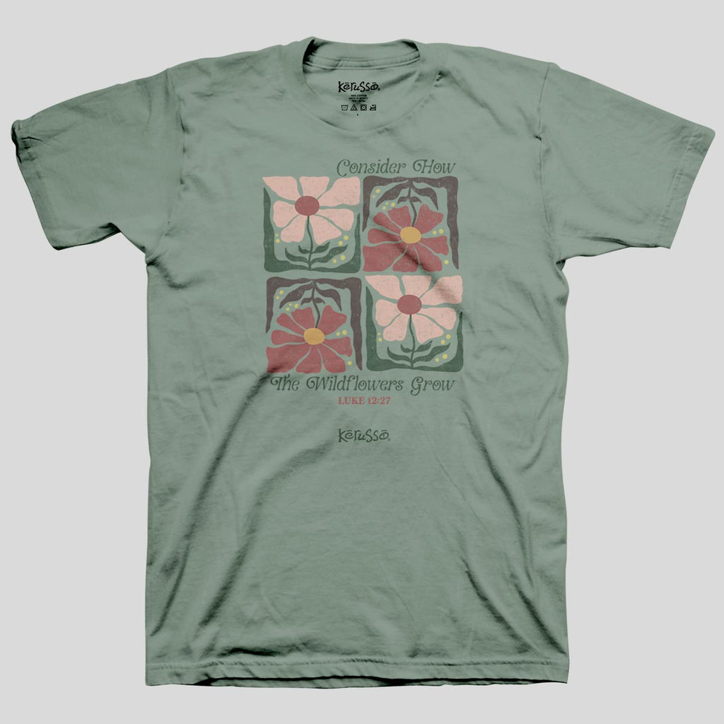Kerusso Womens T-Shirt Wildflowers Hoodie, Sweatshirt | CiraTrend.com (Image 1)