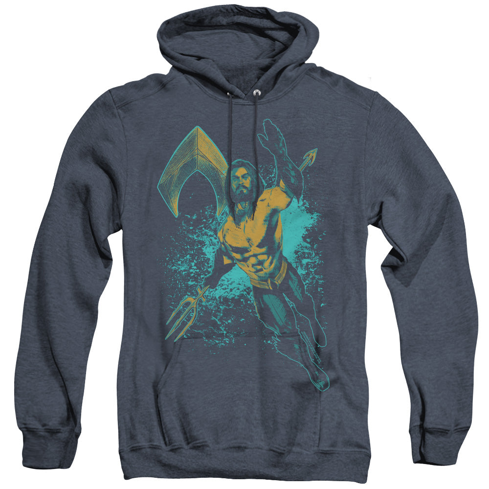 Aquaman Movie Make A Splash Mens Heather Hoodie Navy T-Shirts, Sweatshirt | CiraTrend.com (Image 3)