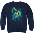 Aquaman Movie Make A Splash Mens Crewneck Sweatshirt Navy Blue T-Shirts, Hoodie | CiraTrend.com
