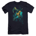 Aquaman Movie Make A Splash Hbo Premium Bella Canvas Slim Fit Mens T Shirt Navy Hoodie, Sweatshirt | CiraTrend.com (Image 1)