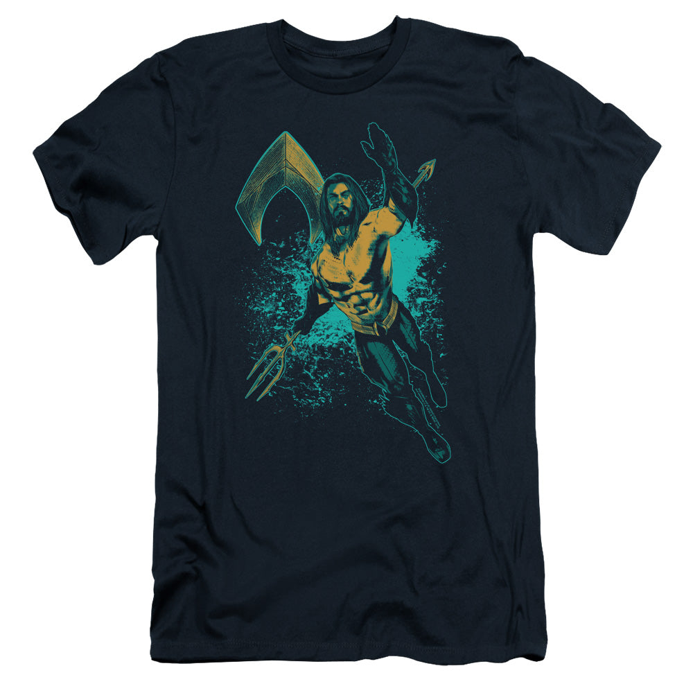 Aquaman Movie Make A Splash Slim Fit Mens T Shirt Navy Blue Hoodie, Sweatshirt | CiraTrend.com