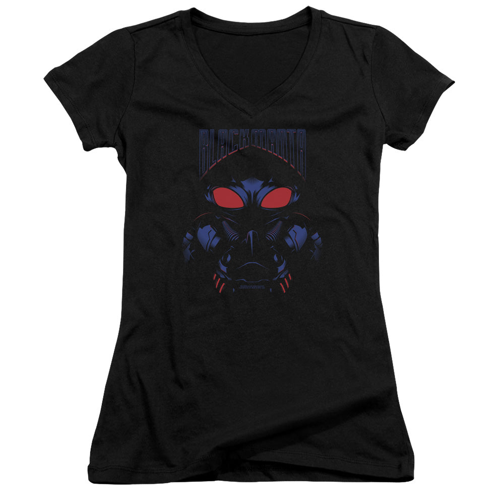 Aquaman Movie Black Manta Junior Sheer Cap Sleeve V-Neck Womens T Shirt Black Hoodie, Sweatshirt | CiraTrend.com