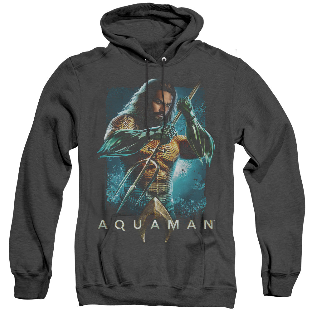 Aquaman Movie Trident Mens Heather Hoodie Black T-Shirts, Sweatshirt | CiraTrend.com (Image 2)