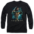 Aquaman Movie Trident Mens Long Sleeve Shirt Black Hoodie, Sweatshirt | CiraTrend.com (Image 1)