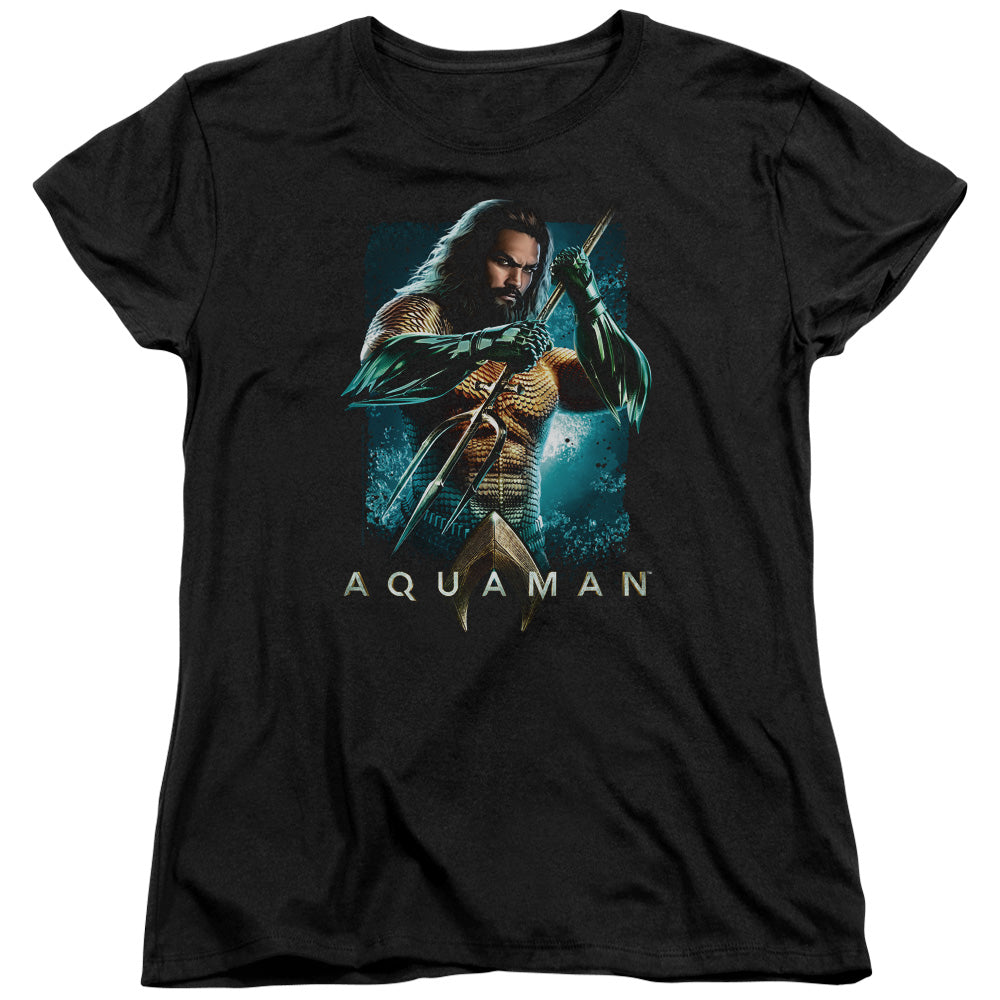 Aquaman Movie Trident Womens T Shirt Black Hoodie, Sweatshirt | CiraTrend.com