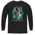 Aquaman Movie Trident Long Sleeve Kids Youth T Shirt Black Hoodie, Sweatshirt | CiraTrend.com
