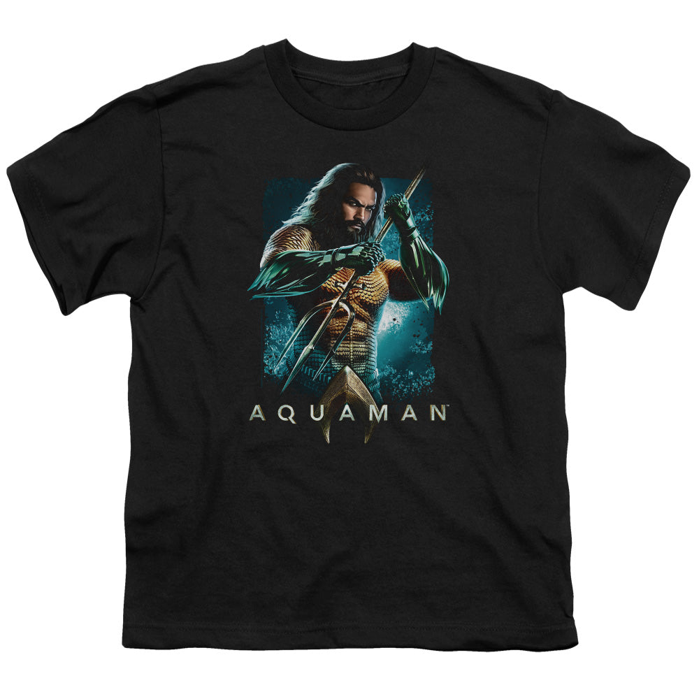 Aquaman Movie Trident Kids Youth T Shirt Black Hoodie, Sweatshirt | CiraTrend.com