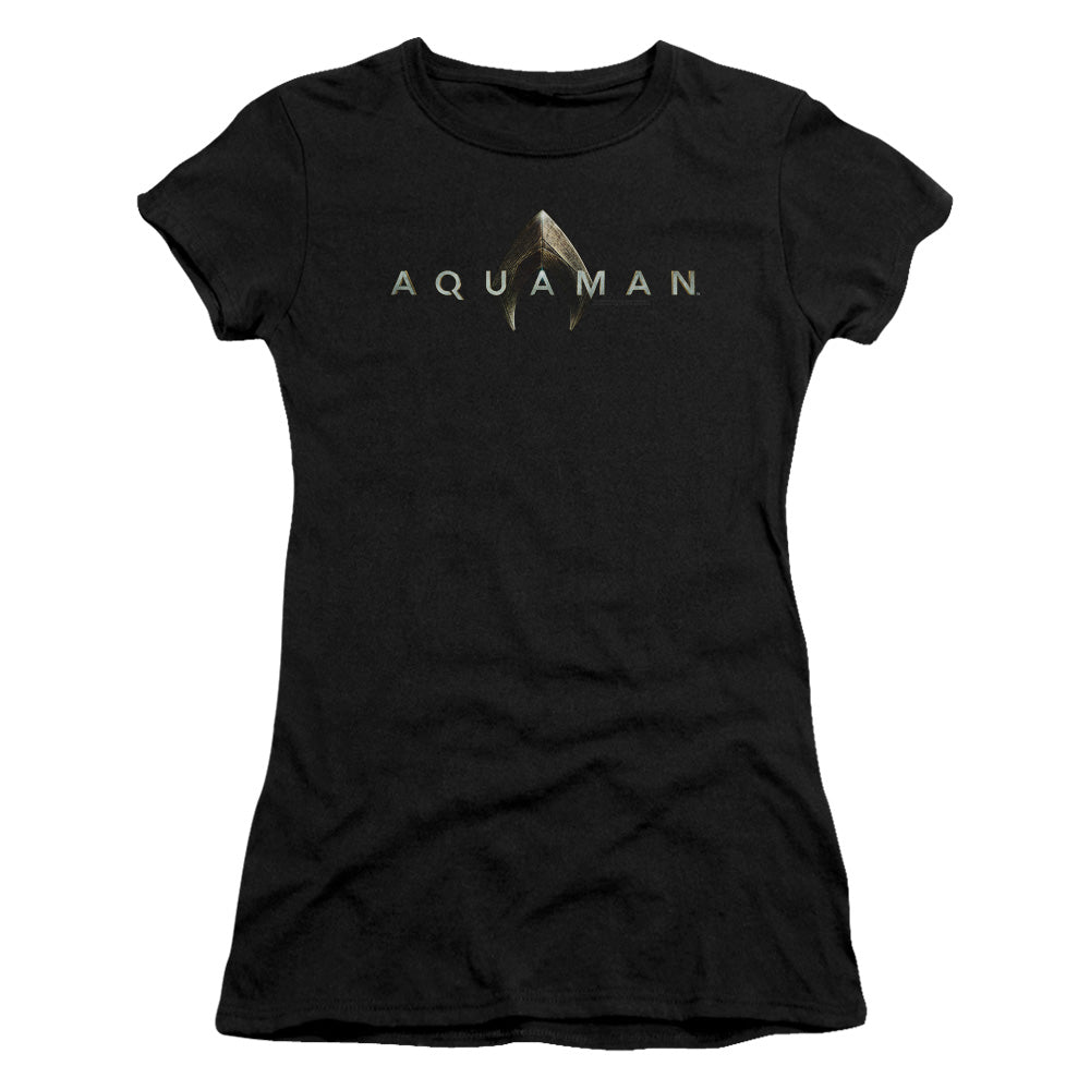 Aquaman Movie Logo Junior Sheer Cap Sleeve Womens T Shirt Black Hoodie, Sweatshirt | CiraTrend.com