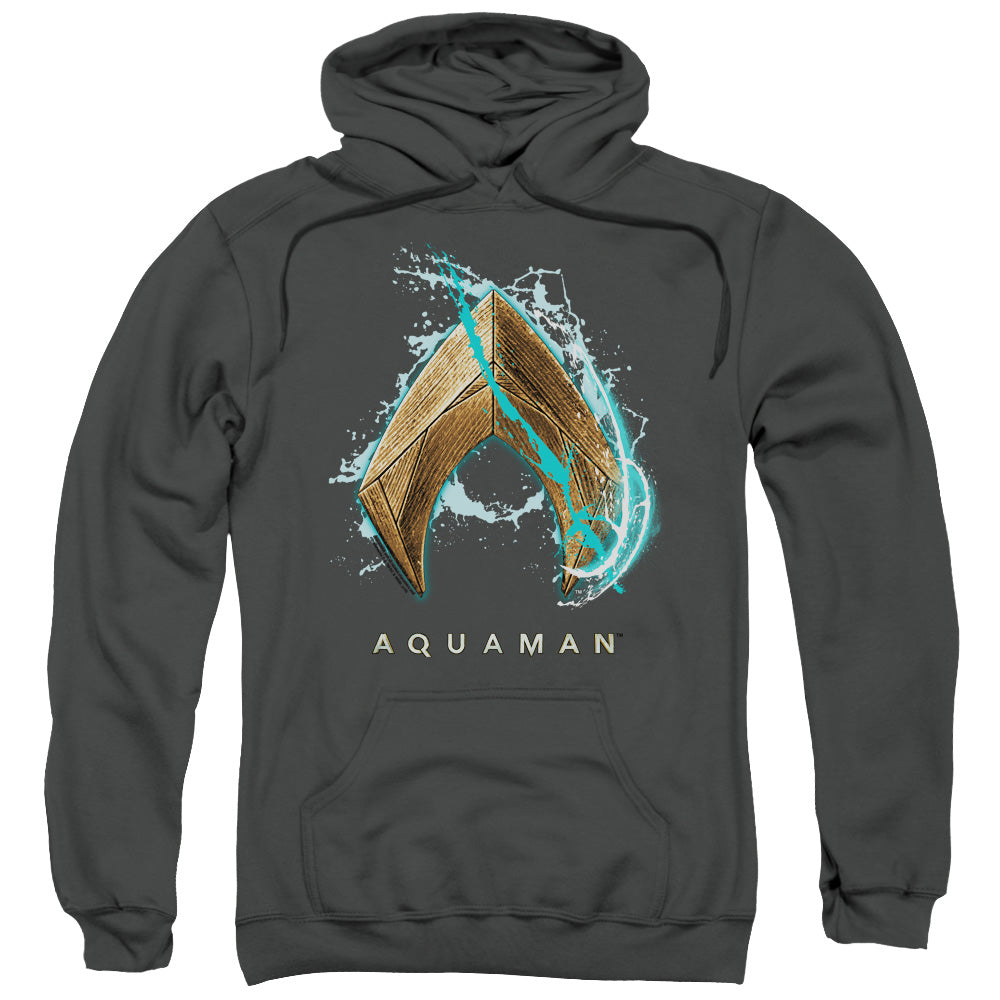 Aquaman Movie Water Shield Mens Hoodie Charcoal T-Shirts, Sweatshirt | CiraTrend.com (Image 1)