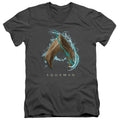 Aquaman Movie Water Shield Mens Slim Fit V-Neck T Shirt Charcoal Hoodie, Sweatshirt | CiraTrend.com