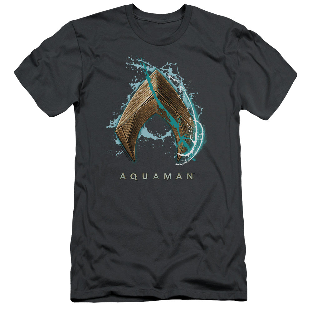 Aquaman Movie Water Shield Slim Fit Mens T Shirt Charcoal Hoodie, Sweatshirt | CiraTrend.com