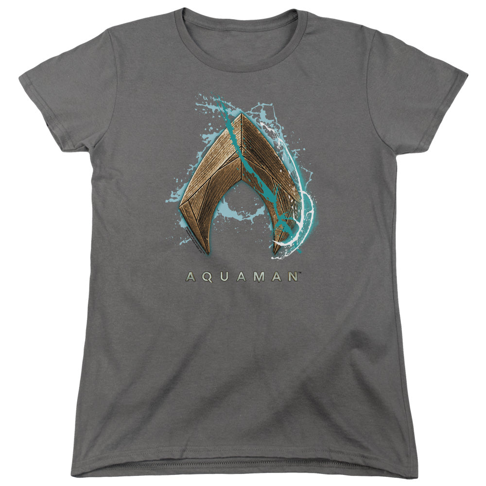 Aquaman Movie Water Shield Womens T Shirt Charcoal Hoodie, Sweatshirt | CiraTrend.com