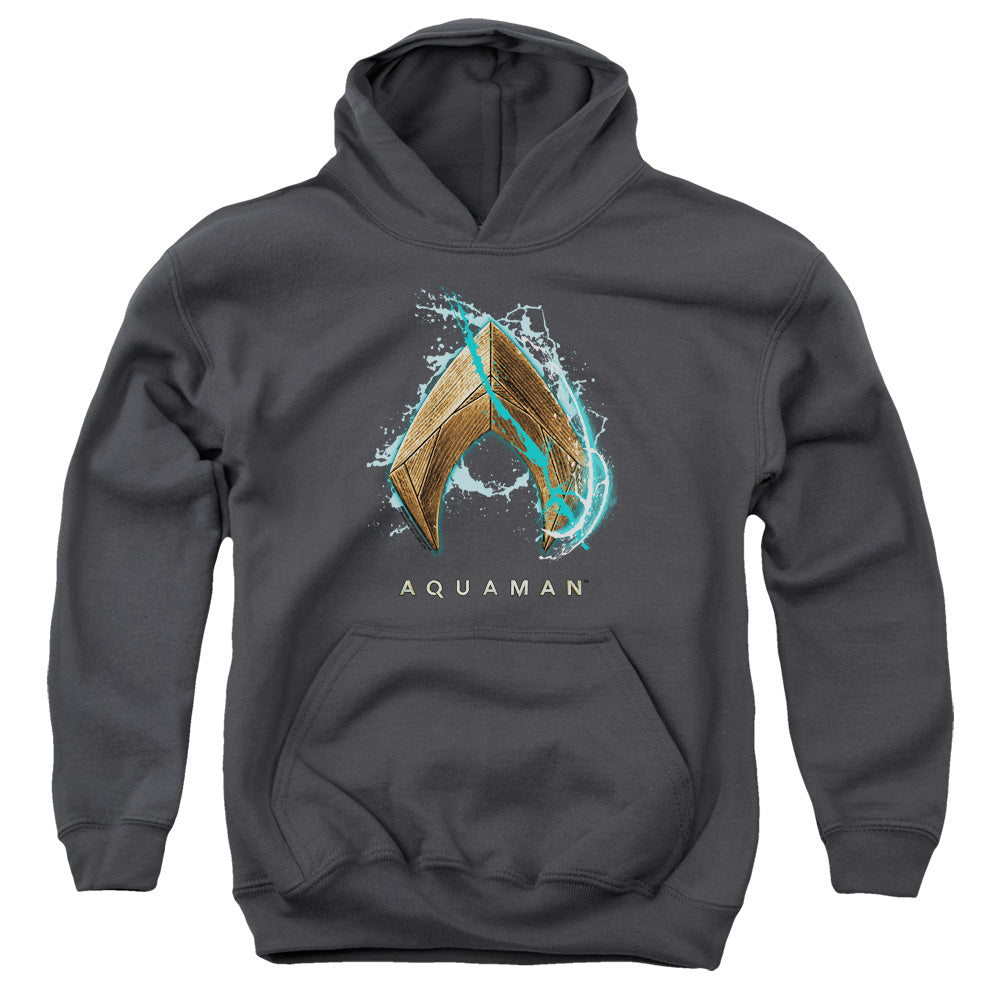 Aquaman Movie Water Shield Kids Youth Hoodie Charcoal T-Shirts, Sweatshirt | CiraTrend.com