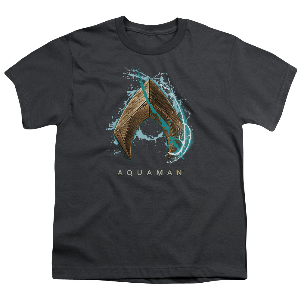 Aquaman Movie Water Shield Kids Youth T Shirt Charcoal Hoodie, Sweatshirt | CiraTrend.com