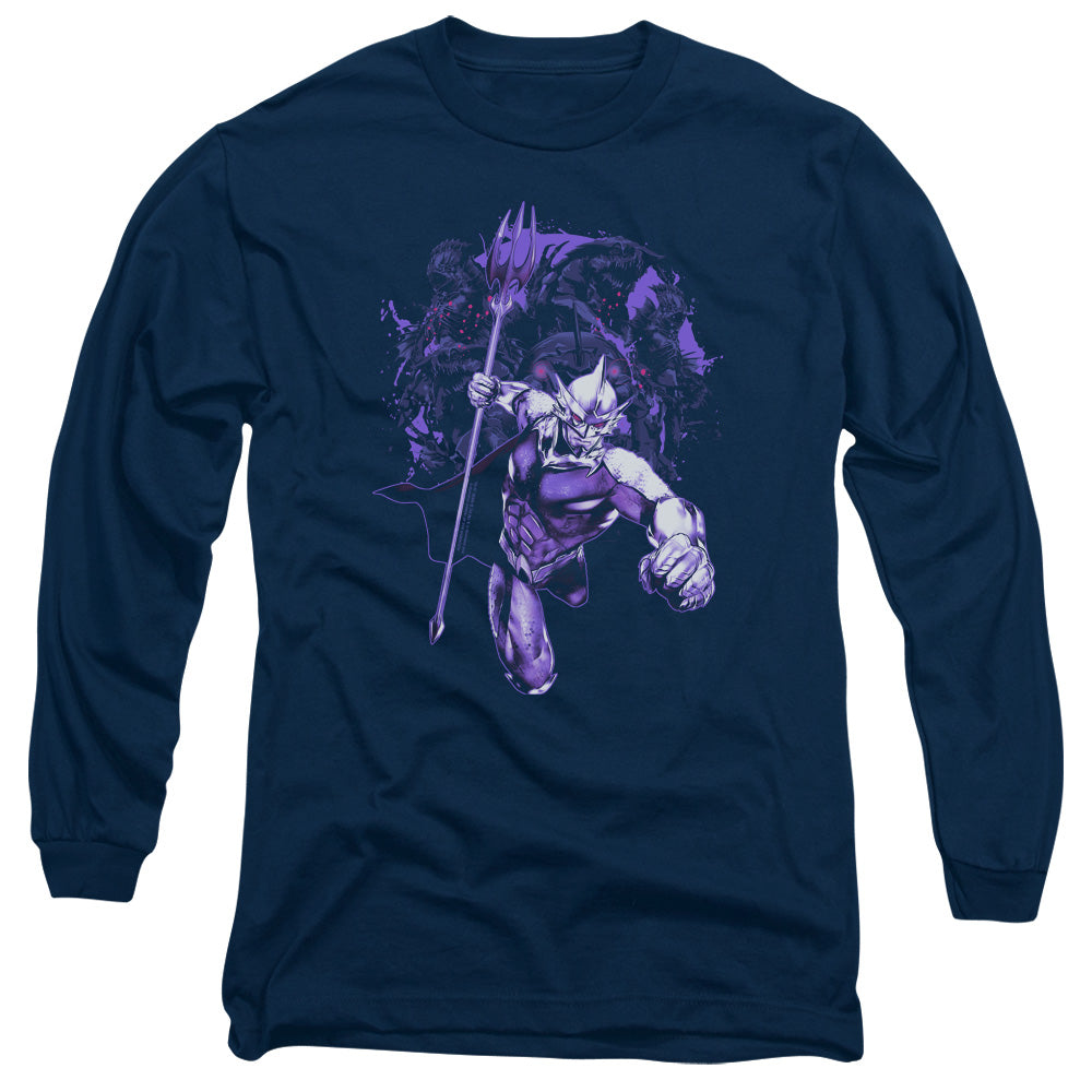 Aquaman Movie Evil Doers Mens Long Sleeve Shirt Navy Hoodie, Sweatshirt | CiraTrend.com (Image 1)