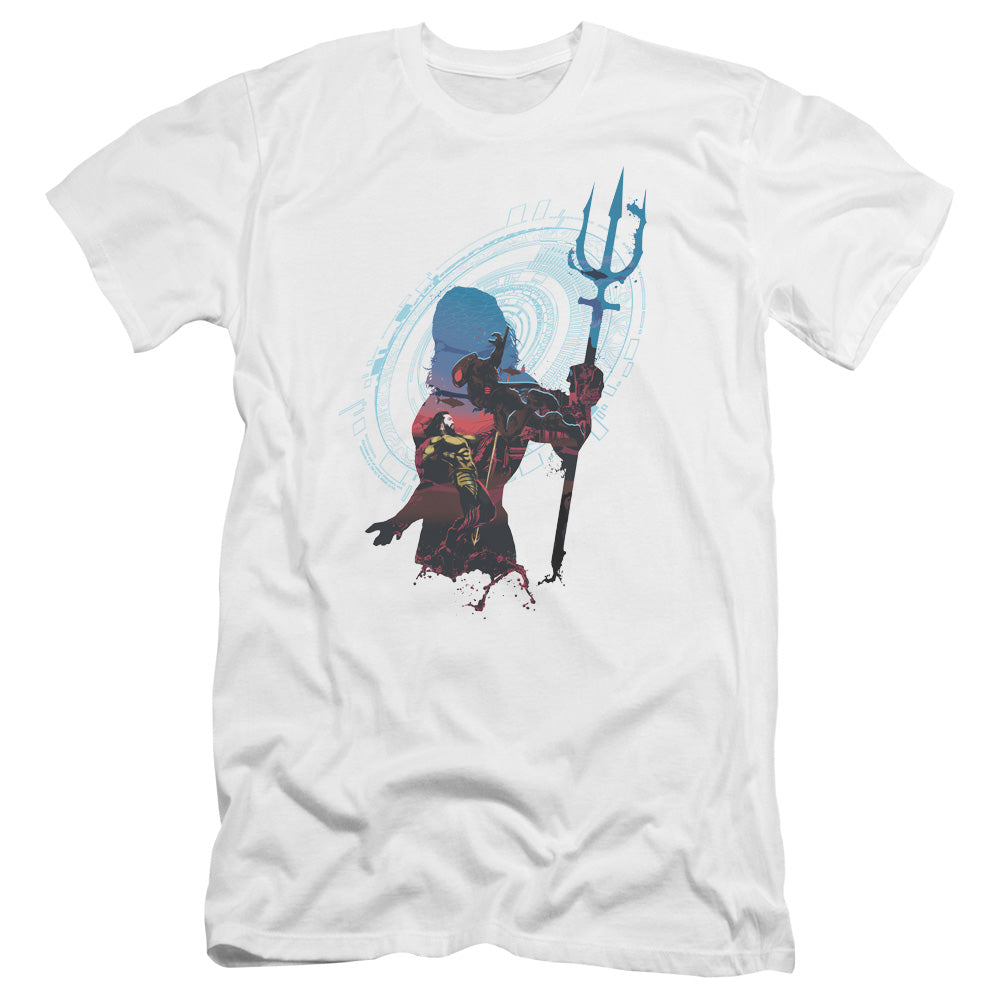 Aquaman Movie Silhouette Hbo Premium Bella Canvas Slim Fit Mens T Shirt White Hoodie, Sweatshirt | CiraTrend.com (Image 1)