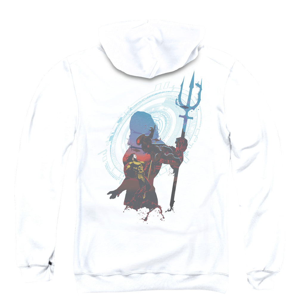 Aquaman Movie Silhouette Back Print Zipper Mens Hoodie White T-Shirts, Sweatshirt | CiraTrend.com (Image 3)