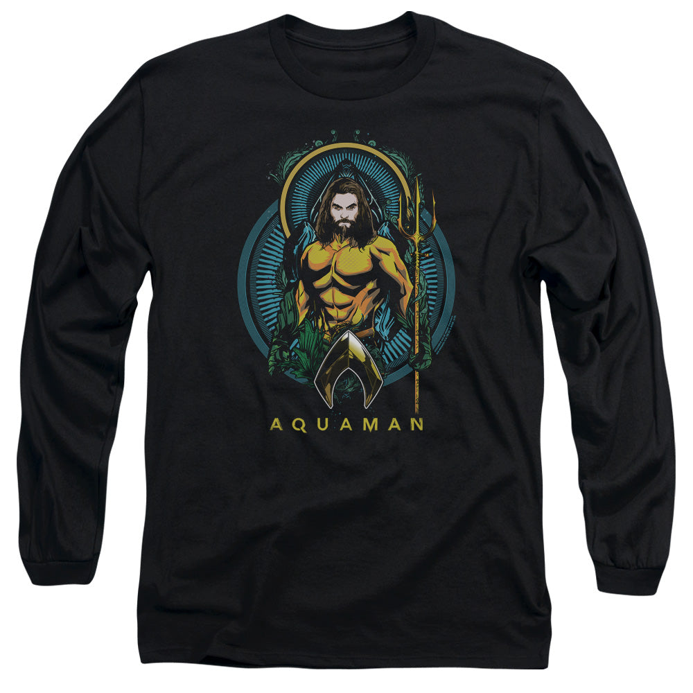 Aquaman Movie Aqua Nouveau Mens Long Sleeve Shirt Black Hoodie, Sweatshirt | CiraTrend.com (Image 3)