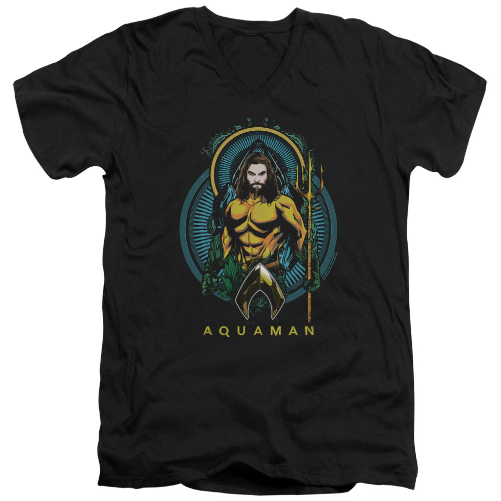 Aquaman Movie Aqua Nouveau Mens Slim Fit V-Neck T Shirt Black Hoodie, Sweatshirt | CiraTrend.com