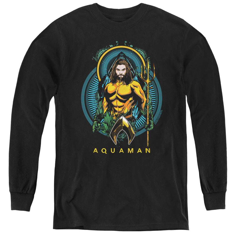 Aquaman Movie Aqua Nouveau Long Sleeve Kids Youth T Shirt Black Hoodie, Sweatshirt | CiraTrend.com