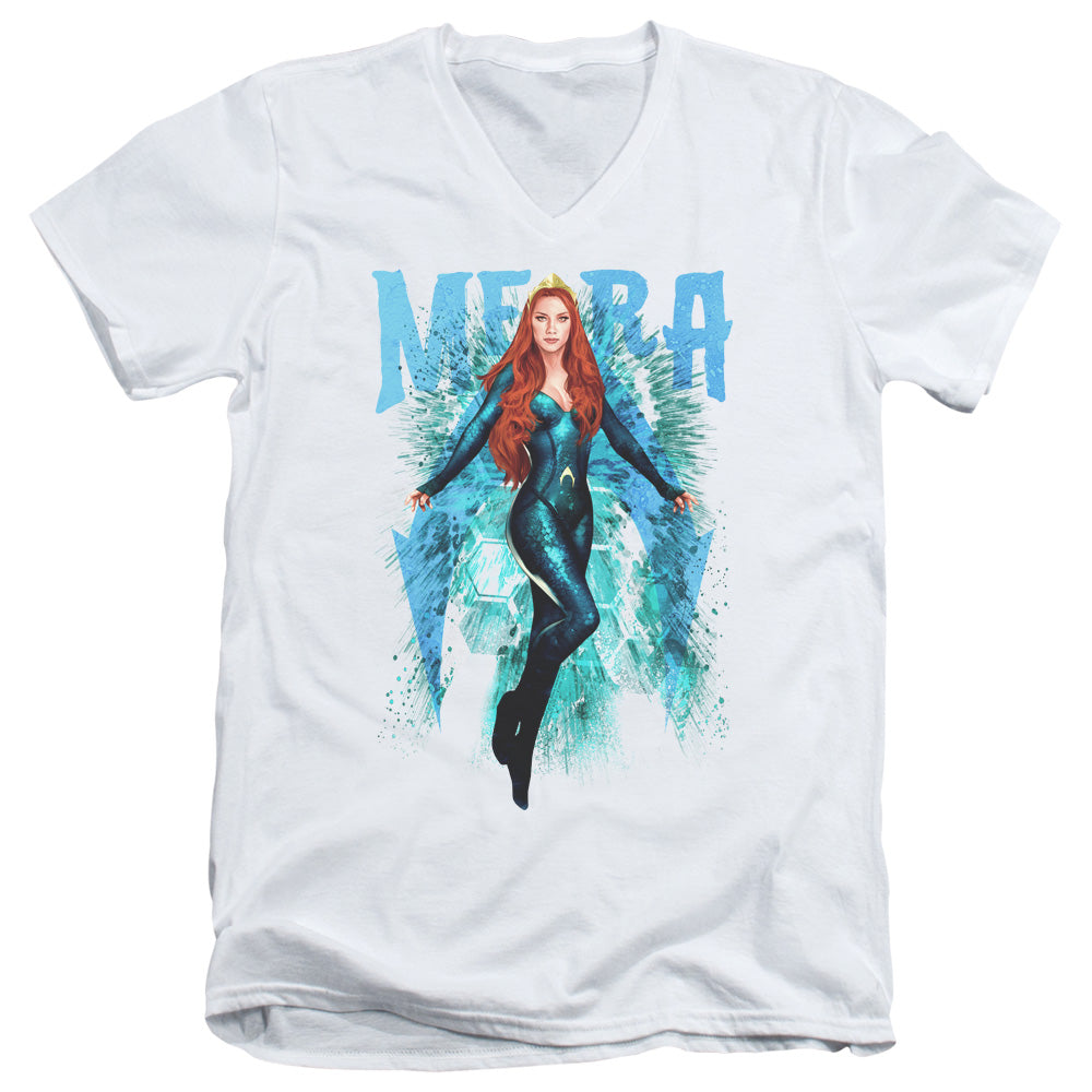 Aquaman Movie Mera Mens Slim Fit V-Neck T Shirt White Hoodie, Sweatshirt | CiraTrend.com