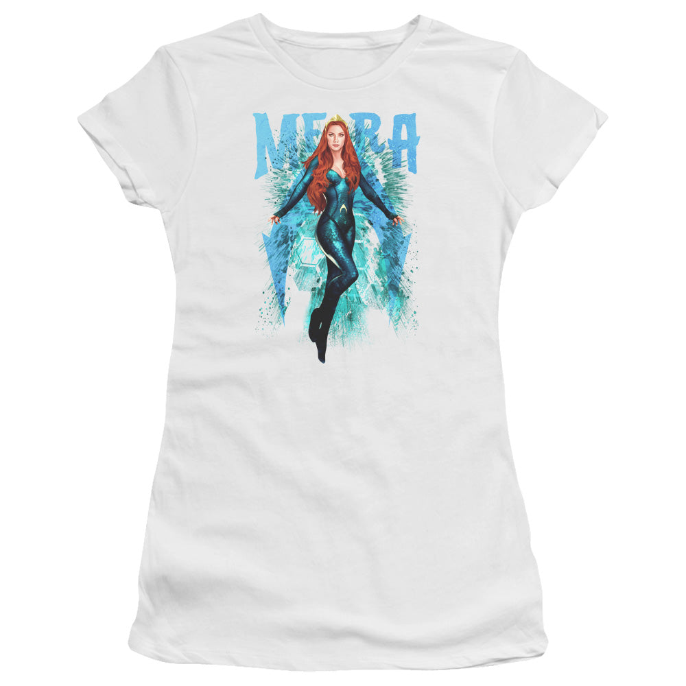 Aquaman Movie Mera Junior Sheer Cap Sleeve Womens T Shirt White Hoodie, Sweatshirt | CiraTrend.com
