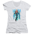 Aquaman Movie Mera Junior Sheer Cap Sleeve V-Neck Womens T Shirt White Hoodie, Sweatshirt | CiraTrend.com