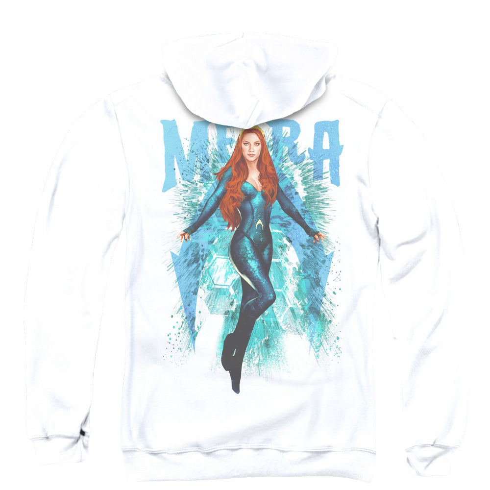 Aquaman Movie Mera Back Print Zipper Mens Hoodie White T-Shirts, Sweatshirt | CiraTrend.com (Image 3)