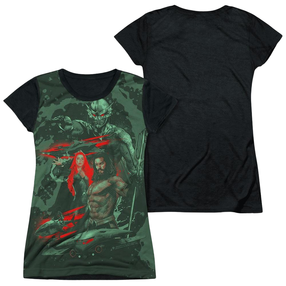 Aquaman Movie Good And Evil - Juniors Black Back T-Shirt Hoodie, Sweatshirt | CiraTrend.com