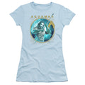 Aquaman Movie Trident Of Neptune Junior Sheer Cap Sleeve Womens T Shirt Light Blue Hoodie, Sweatshirt | CiraTrend.com