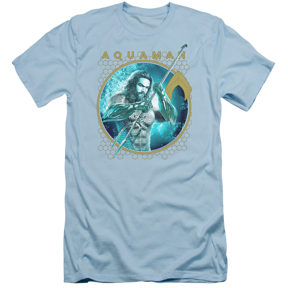 Aquaman Movie Trident Of Neptune Slim Fit Mens T Shirt Light Blue Hoodie, Sweatshirt | CiraTrend.com