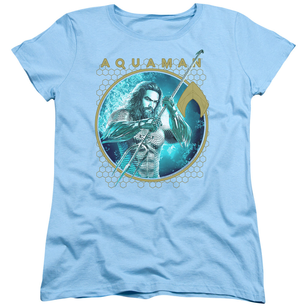 Aquaman Movie Trident Of Neptune Womens T Shirt Light Blue Hoodie, Sweatshirt | CiraTrend.com
