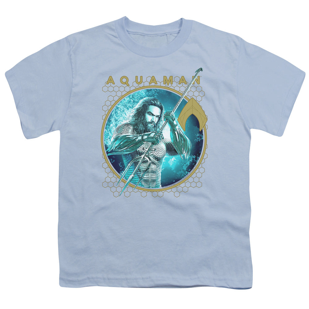 Aquaman Movie Trident Of Neptune Kids Youth T Shirt Light Blue Hoodie, Sweatshirt | CiraTrend.com