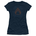 Aquaman Movie Aqua Paisley Junior Sheer Cap Sleeve Womens T Shirt Navy Blue Hoodie, Sweatshirt | CiraTrend.com