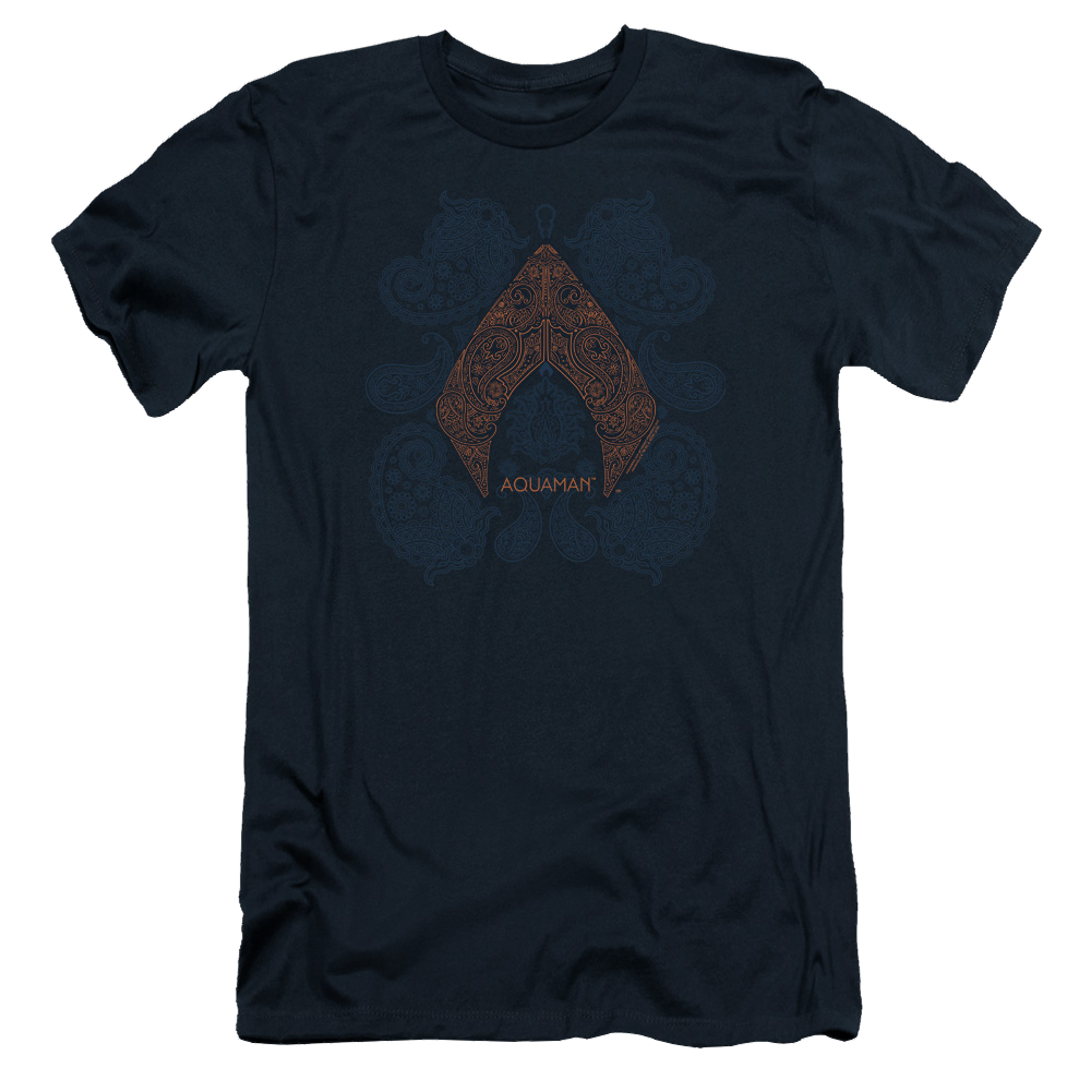Aquaman Movie Aqua Paisley - Men's Slim Fit T-Shirt Hoodie, Sweatshirt | CiraTrend.com