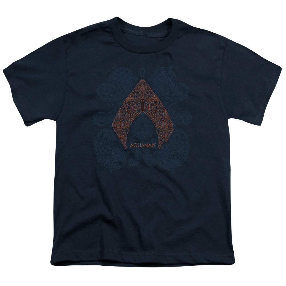 Aquaman Movie Aqua Paisley Kids Youth T Shirt Navy Blue Hoodie, Sweatshirt | CiraTrend.com