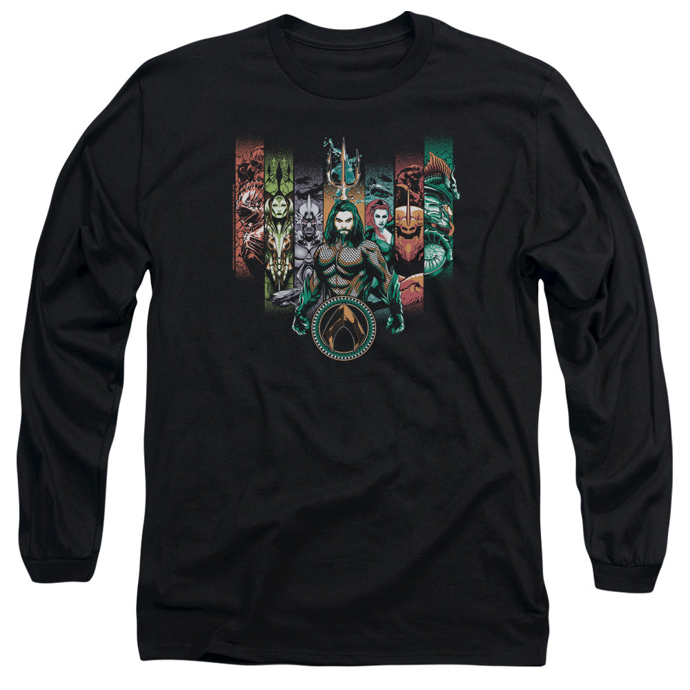 Aquaman Movie Unite The Kingdoms Mens Long Sleeve Shirt Black Hoodie, Sweatshirt | CiraTrend.com (Image 2)