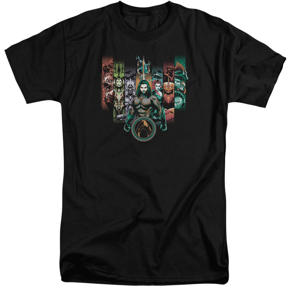 Aquaman Movie Unite The Kingdoms Mens Tall T Shirt Black Hoodie, Sweatshirt | CiraTrend.com (Image 1)