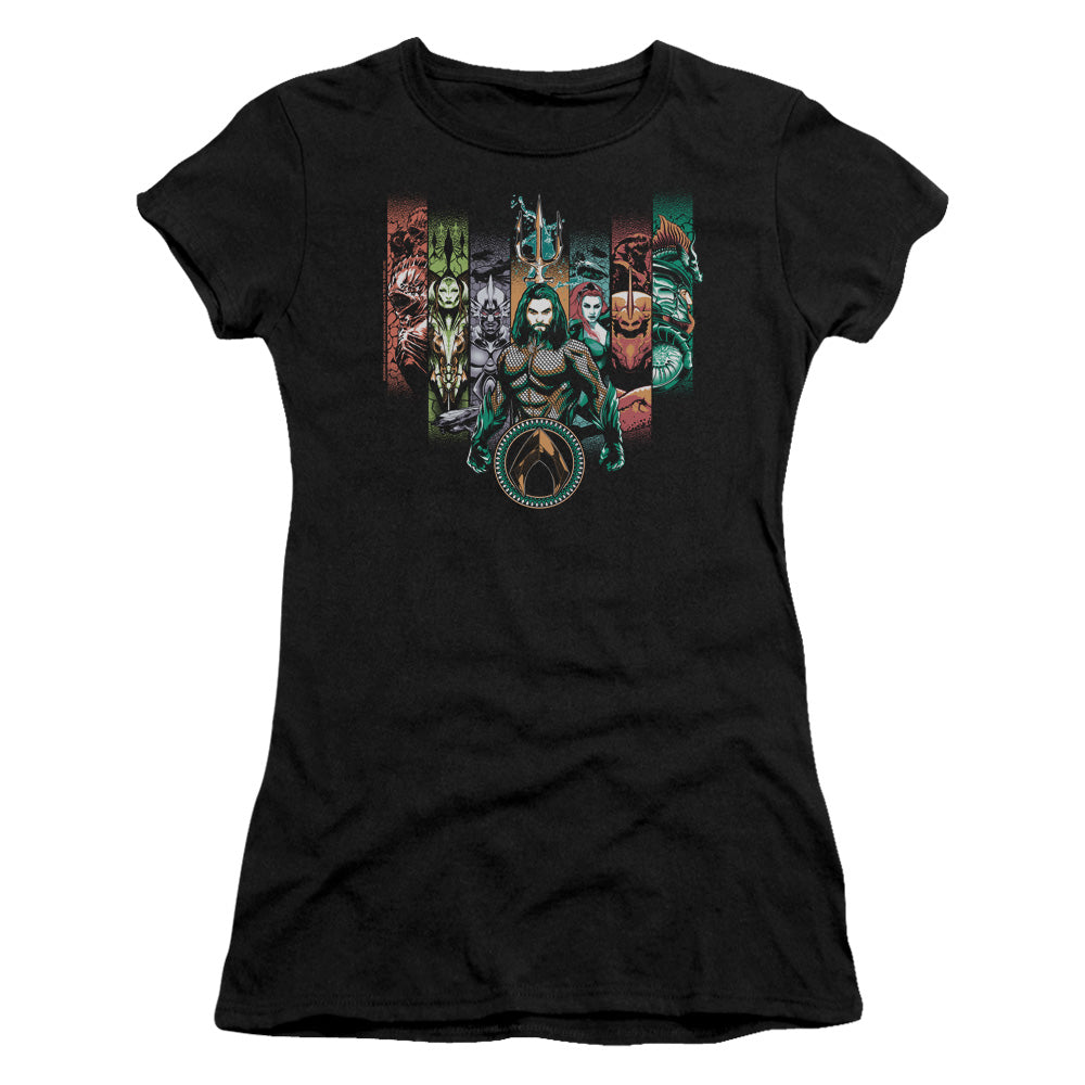 Aquaman Movie Unite The Kingdoms Junior Sheer Cap Sleeve Womens T Shirt Black Hoodie, Sweatshirt | CiraTrend.com