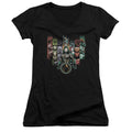 Aquaman Movie Unite The Kingdoms Junior Sheer Cap Sleeve V-Neck Womens T Shirt Black Hoodie, Sweatshirt | CiraTrend.com