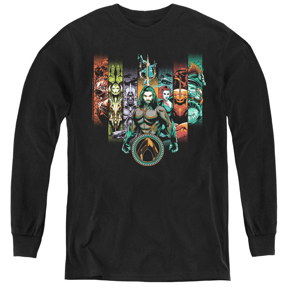 Aquaman Movie Unite The Kingdoms Long Sleeve Kids Youth T Shirt Black Hoodie, Sweatshirt | CiraTrend.com