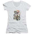 Aquaman Movie King Of Atlantis Junior Sheer Cap Sleeve V-Neck Womens T Shirt White Hoodie, Sweatshirt | CiraTrend.com