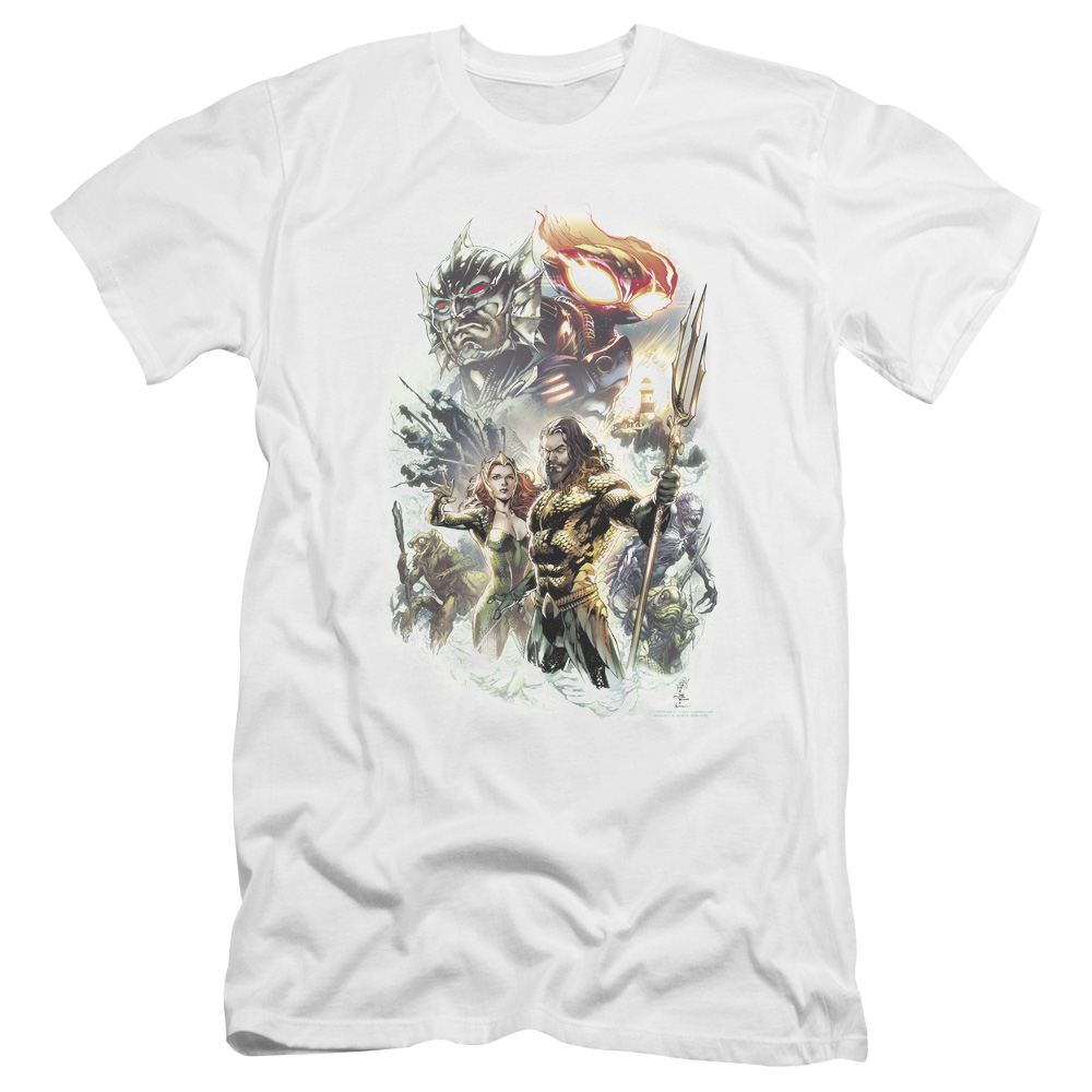 Aquaman Movie King Of Atlantis - Men's Premium Slim Fit T-Shirt Hoodie, Sweatshirt | CiraTrend.com